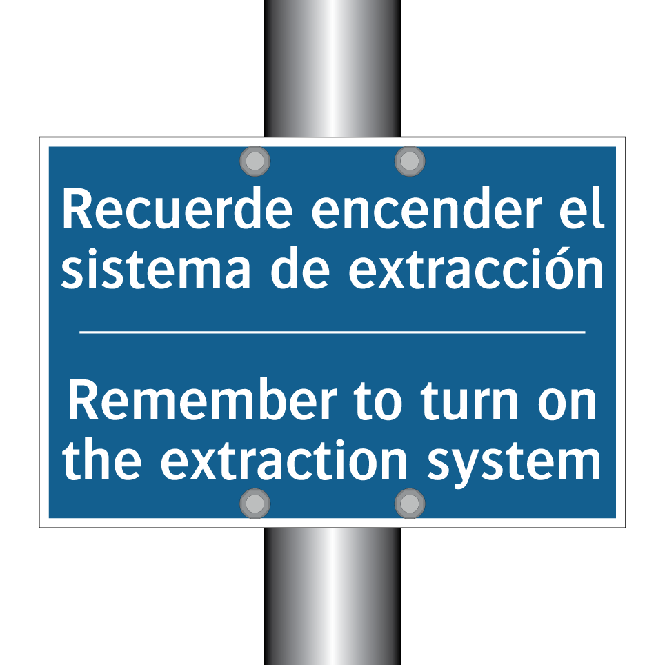 Recuerde encender el sistema de  /.../ - Remember to turn on the extraction  /.../