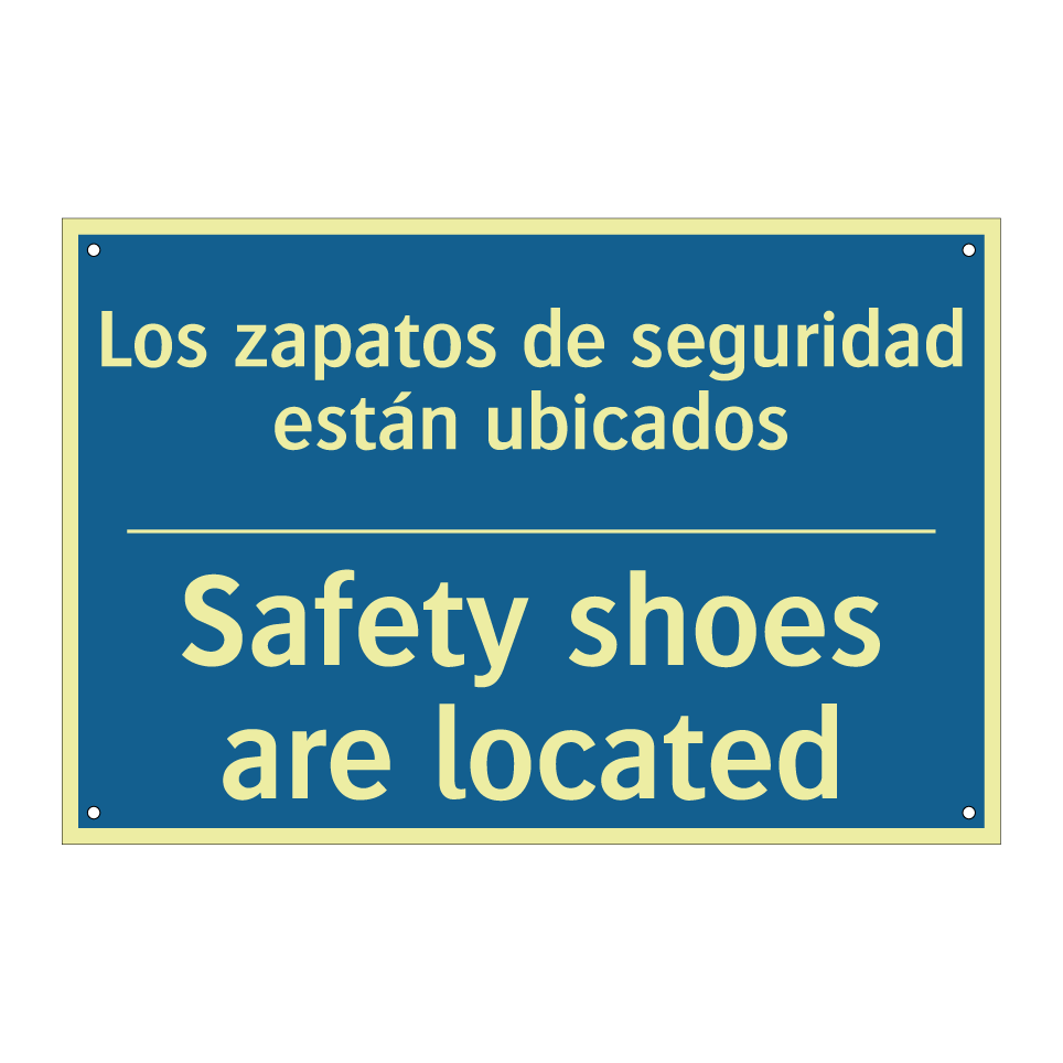Los zapatos de seguridad están  /.../ - Safety shoes are located