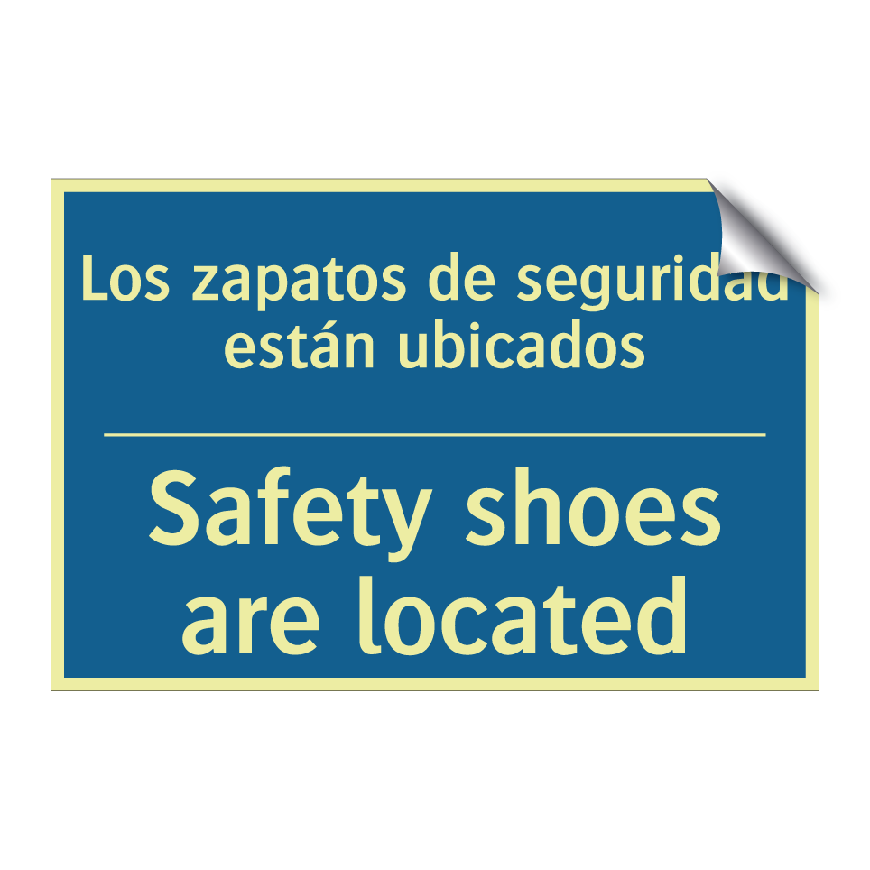 Los zapatos de seguridad están  /.../ - Safety shoes are located
