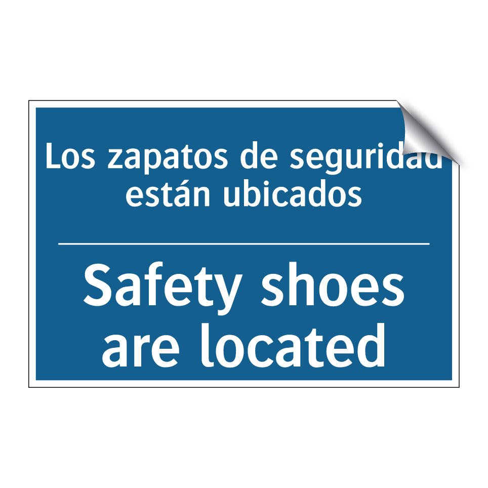 Los zapatos de seguridad están  /.../ - Safety shoes are located