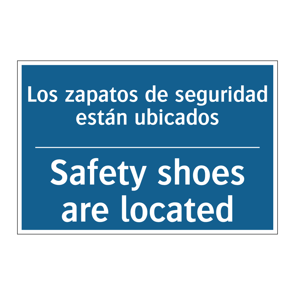 Los zapatos de seguridad están  /.../ - Safety shoes are located