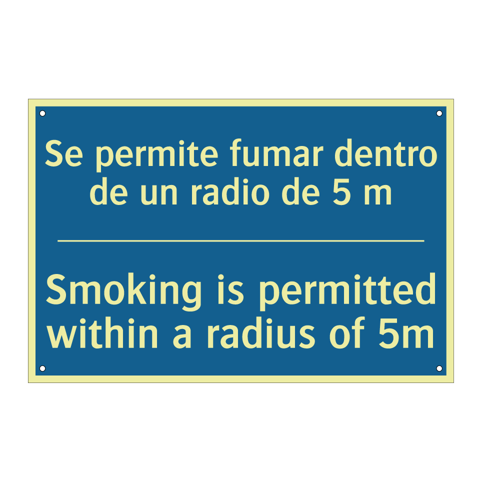 Se permite fumar dentro de un  /.../ - Smoking is permitted within a  /.../