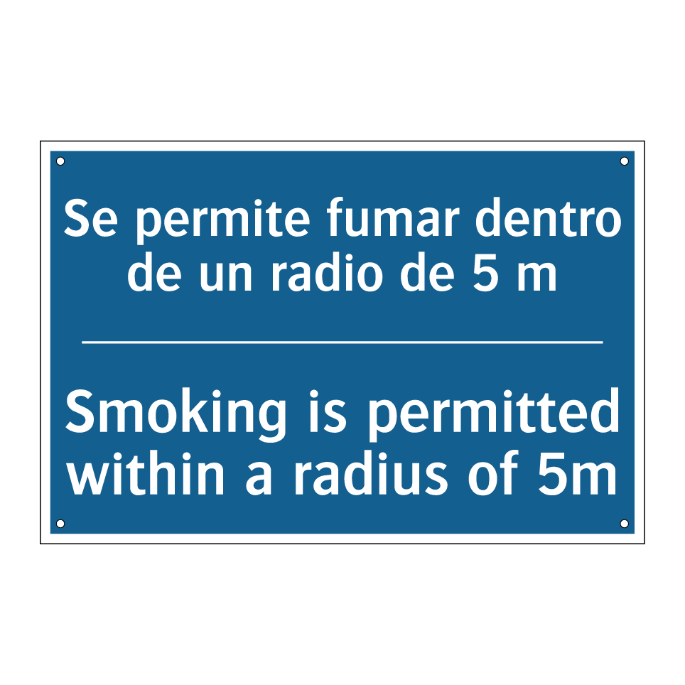 Se permite fumar dentro de un  /.../ - Smoking is permitted within a  /.../
