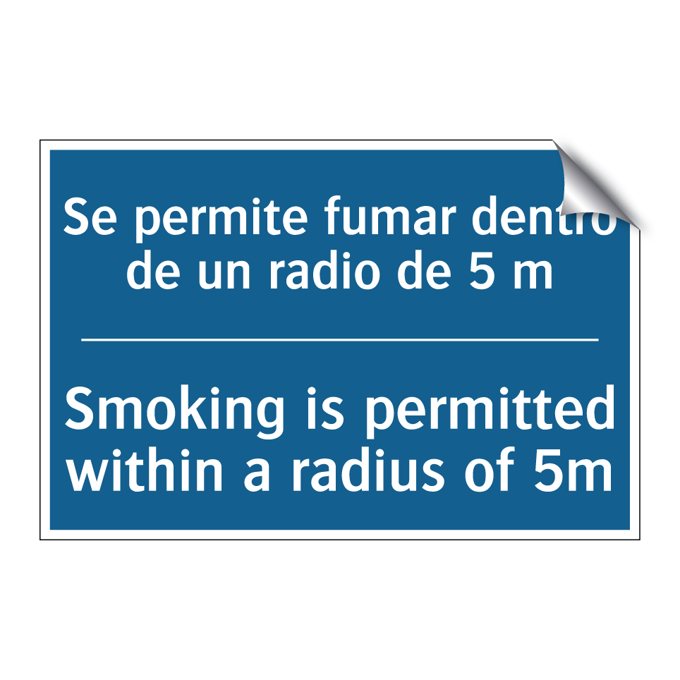 Se permite fumar dentro de un  /.../ - Smoking is permitted within a  /.../