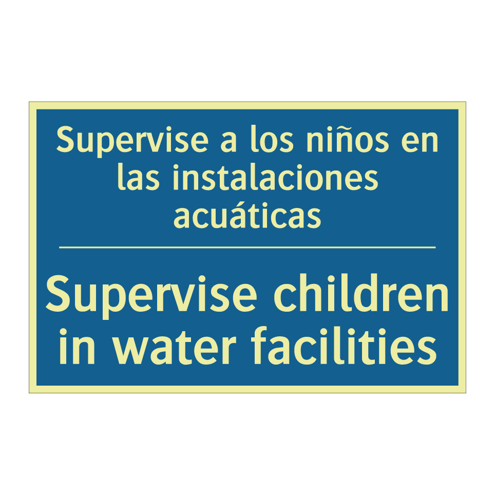 Supervise a los niños en las instalaciones  /.../ - Supervise children in water facilities /.../