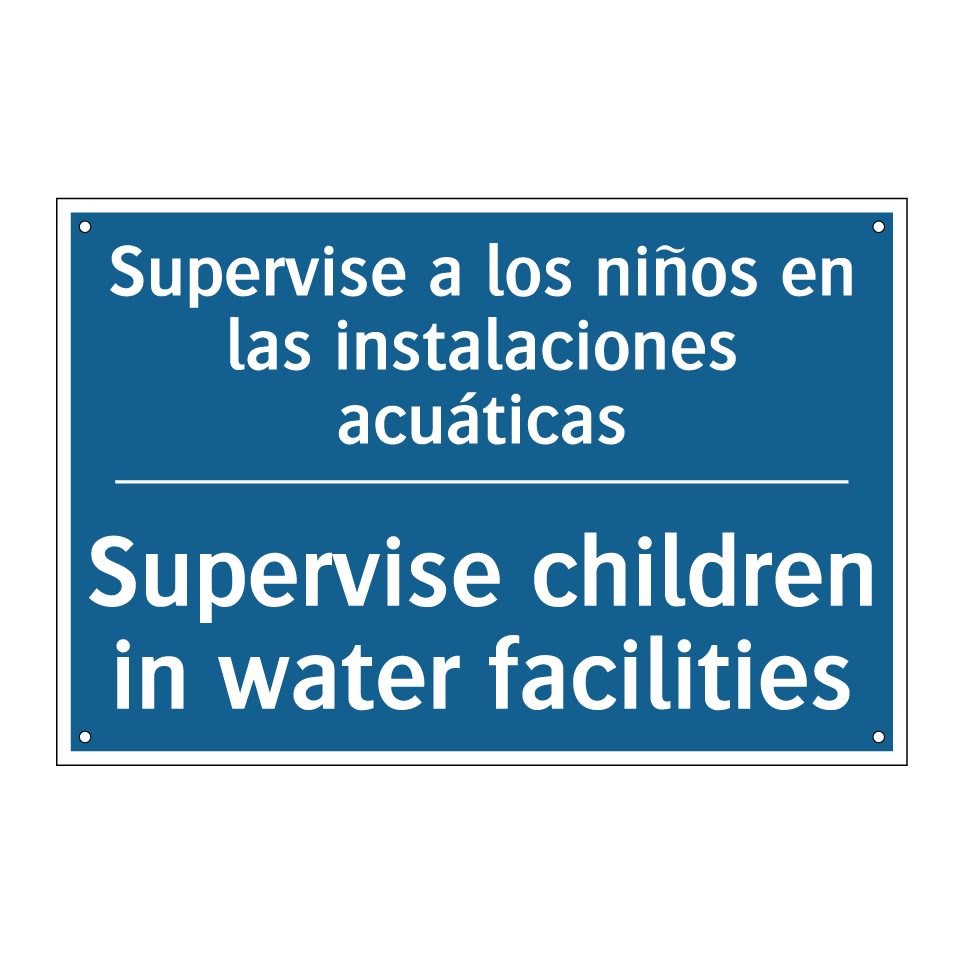 Supervise a los niños en las instalaciones  /.../ - Supervise children in water facilities /.../