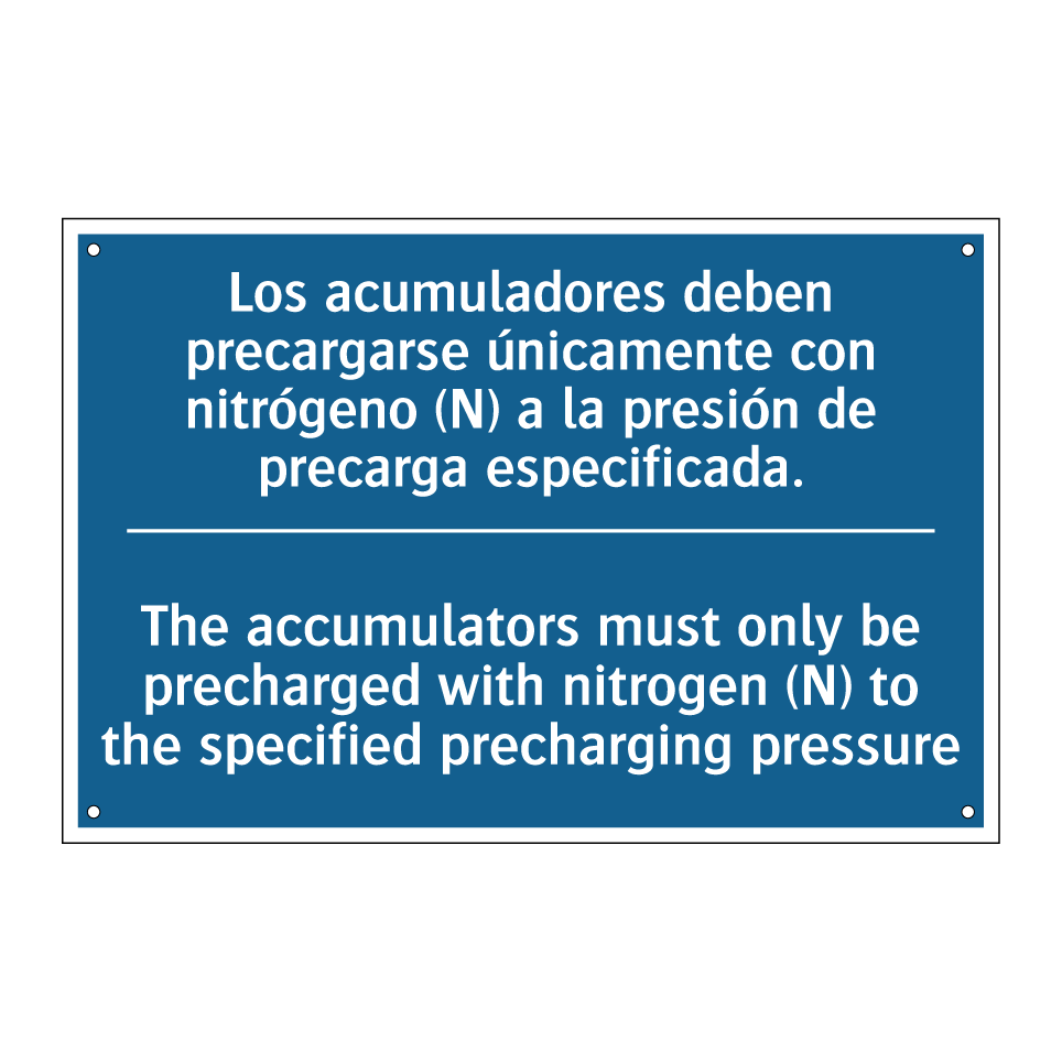 Los acumuladores deben precargarse  /.../ - The accumulators must only be  /.../