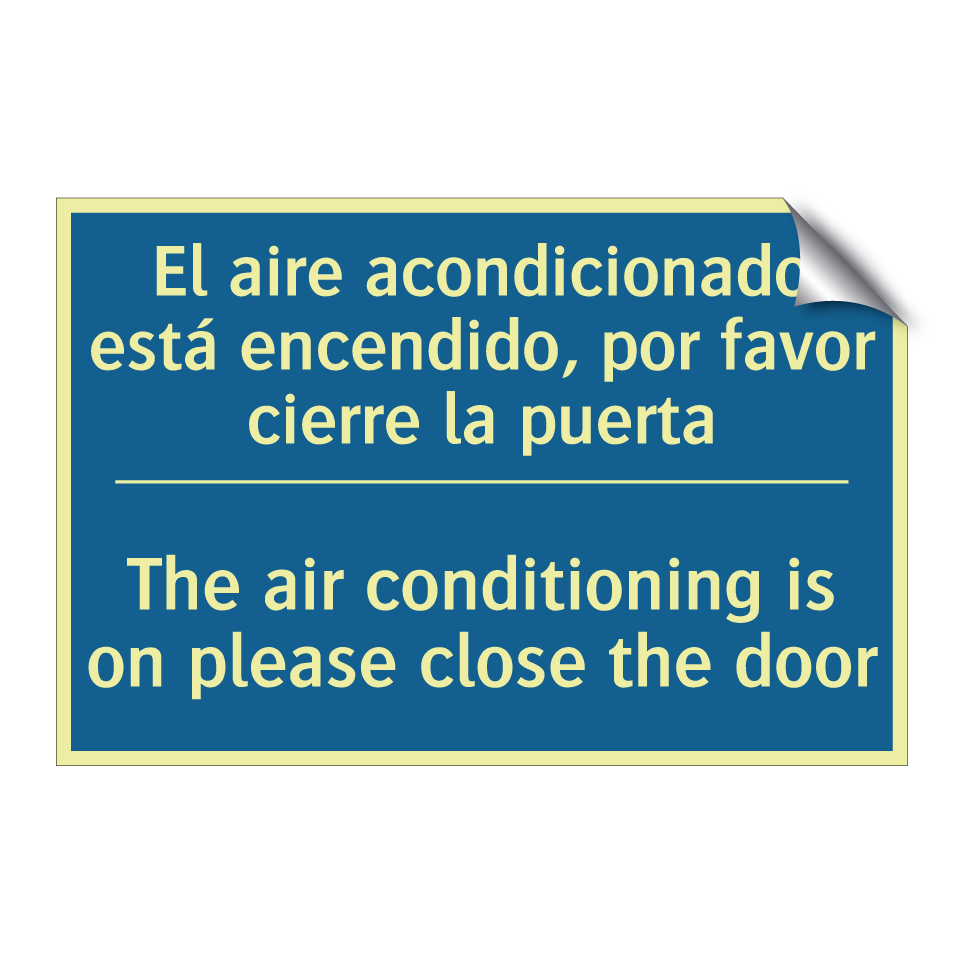 El aire acondicionado está encendido,  /.../ - The air conditioning is on please  /.../
