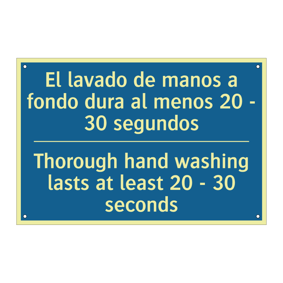 El lavado de manos a fondo dura  /.../ - Thorough hand washing lasts at  /.../