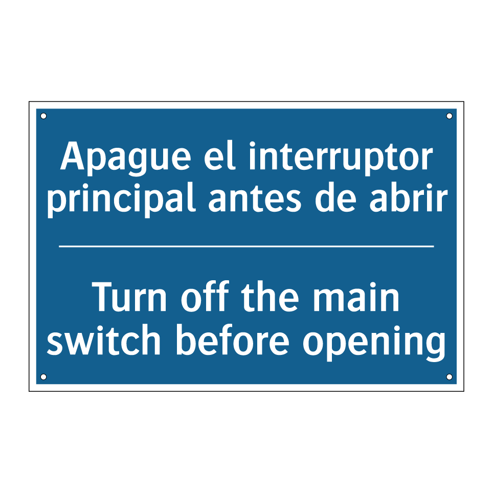 Apague el interruptor principal  /.../ - Turn off the main switch before  /.../