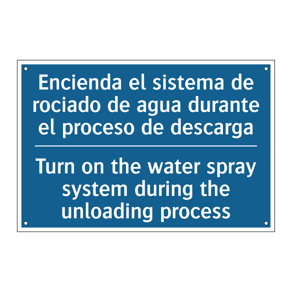 Encienda el sistema de rociado  /.../ - Turn on the water spray system  /.../