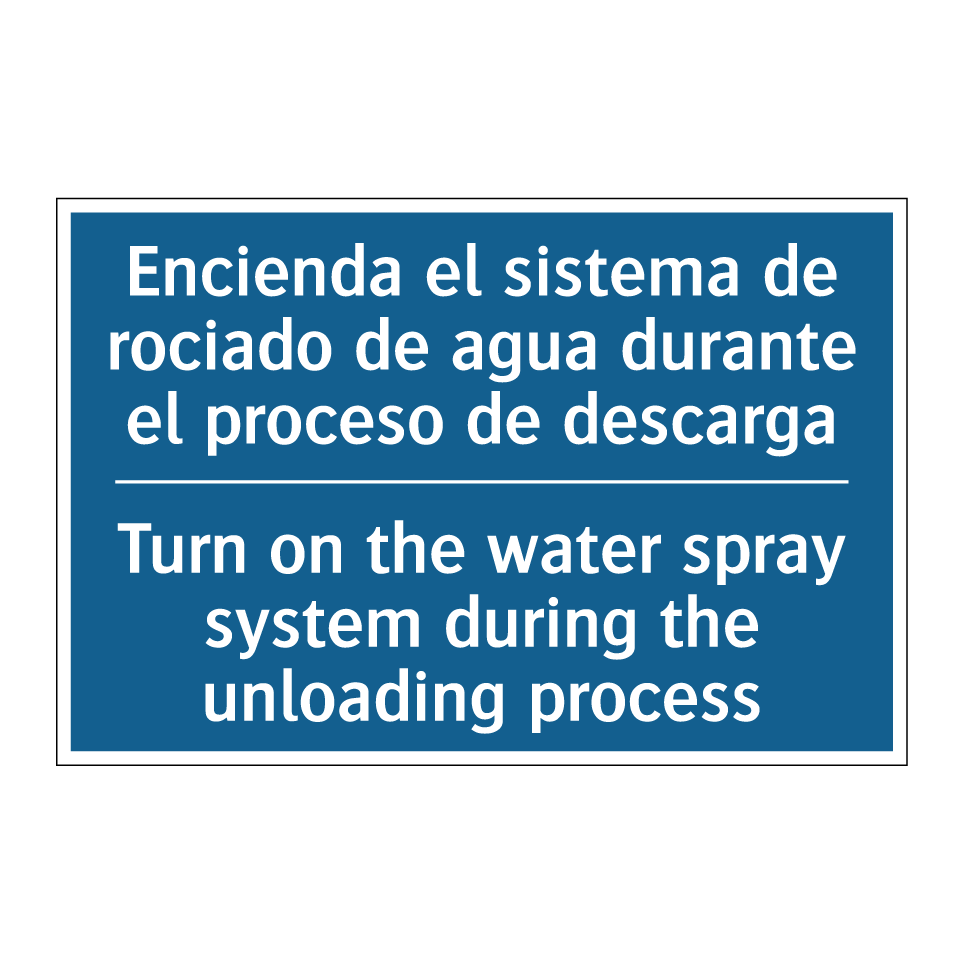 Encienda el sistema de rociado  /.../ - Turn on the water spray system  /.../