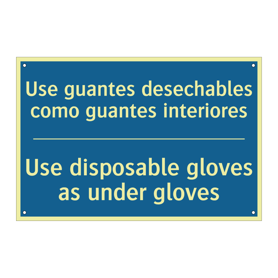 Use guantes desechables como guantes  /.../ - Use disposable gloves as under  /.../
