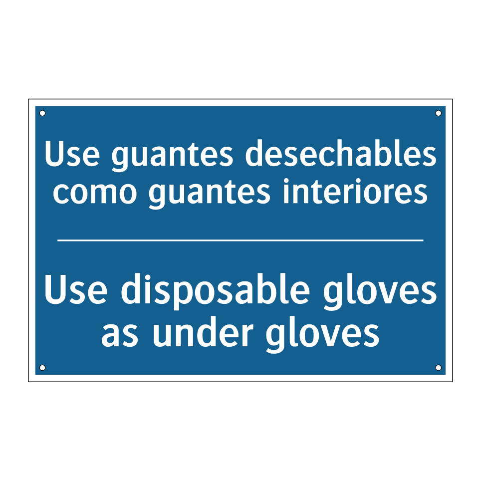 Use guantes desechables como guantes  /.../ - Use disposable gloves as under  /.../