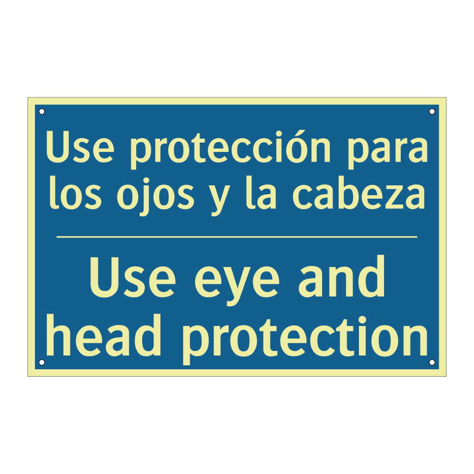 Use protección para los ojos y  /.../ - Use eye and head protection