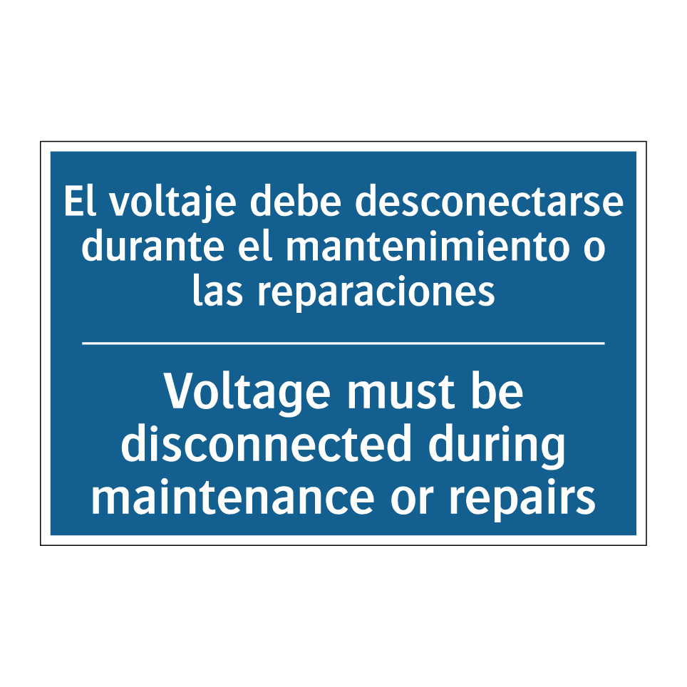 El voltaje debe desconectarse  /.../ - Voltage must be disconnected during  /.../