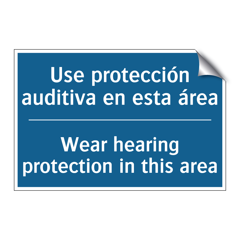 Use protección auditiva en esta  /.../ - Wear hearing protection in this  /.../