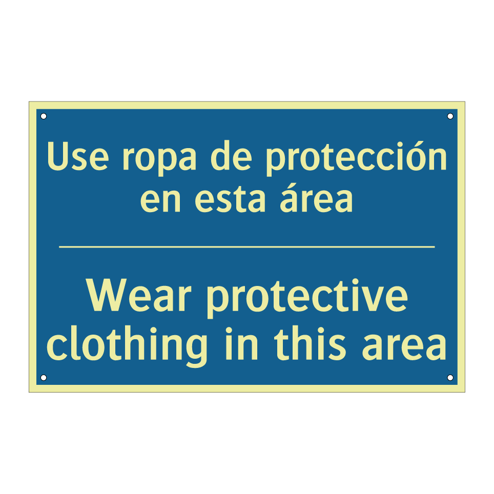 Use ropa de protección en esta  /.../ - Wear protective clothing in this  /.../