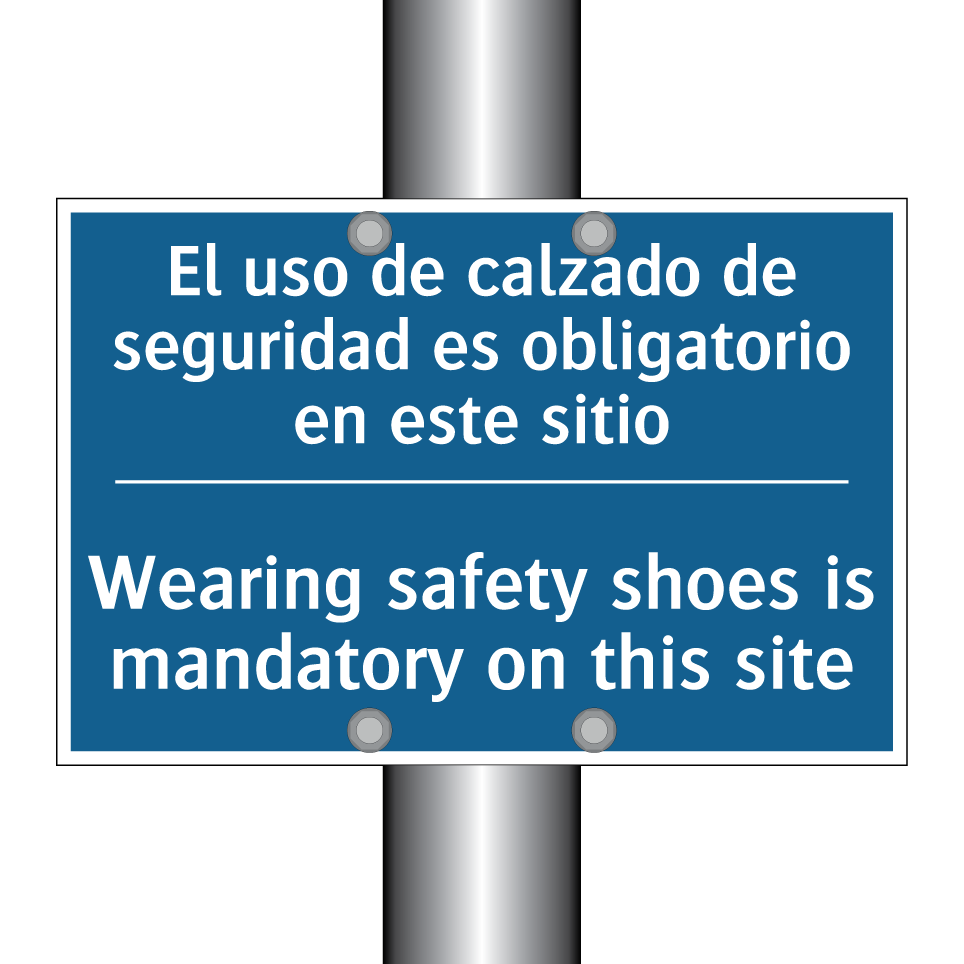 El uso de calzado de seguridad  /.../ - Wearing safety shoes is mandatory  /.../