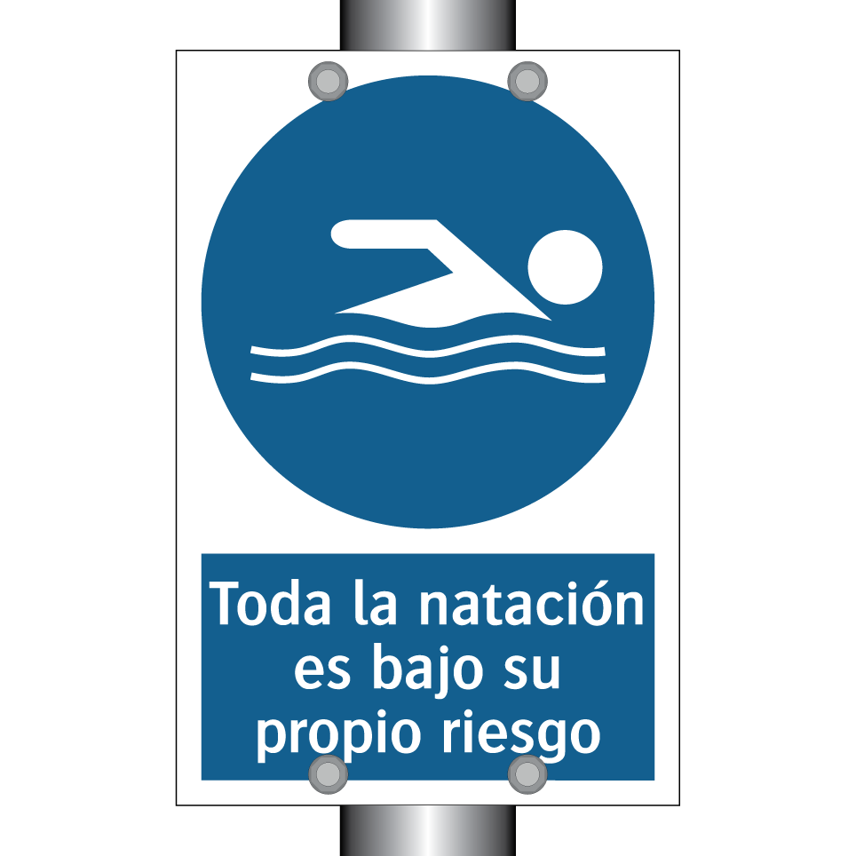 Toda la natación es bajo su propio riesgo