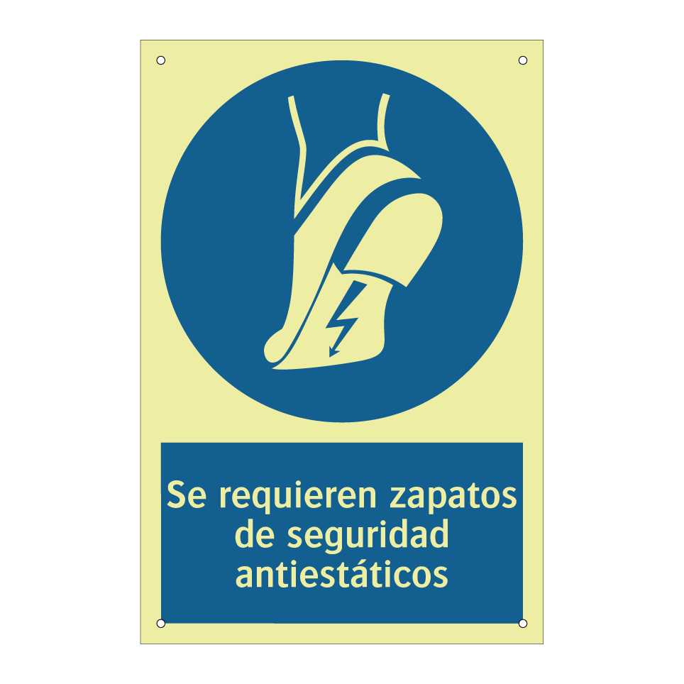 Se requieren zapatos de seguridad antiestáticos