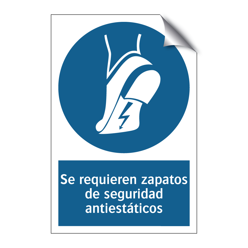 Se requieren zapatos de seguridad antiestáticos