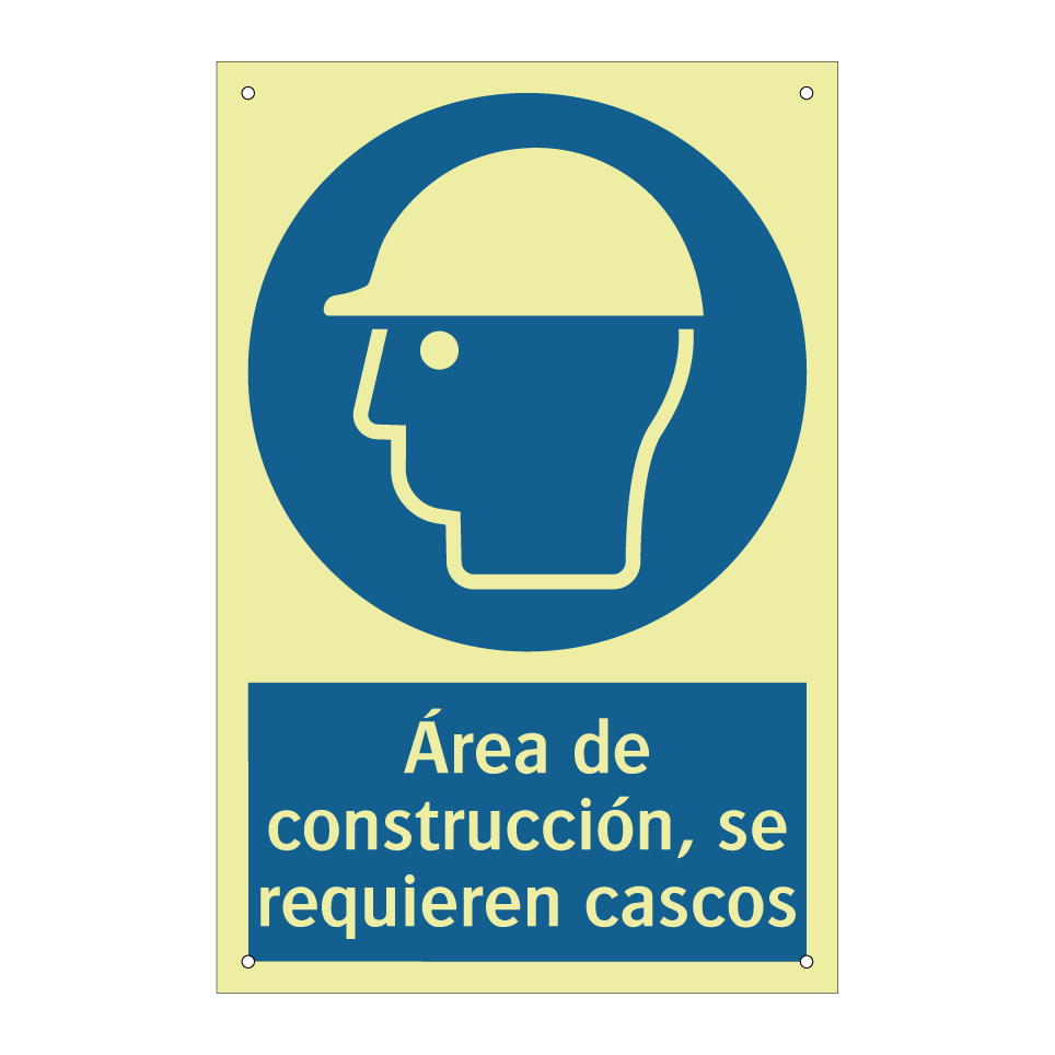 Área de construcción, se requieren cascos