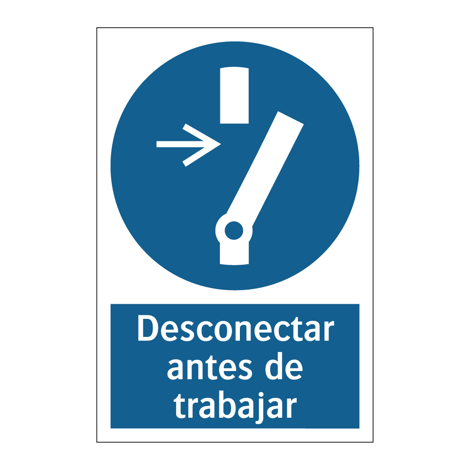 Desconectar antes de trabajar
