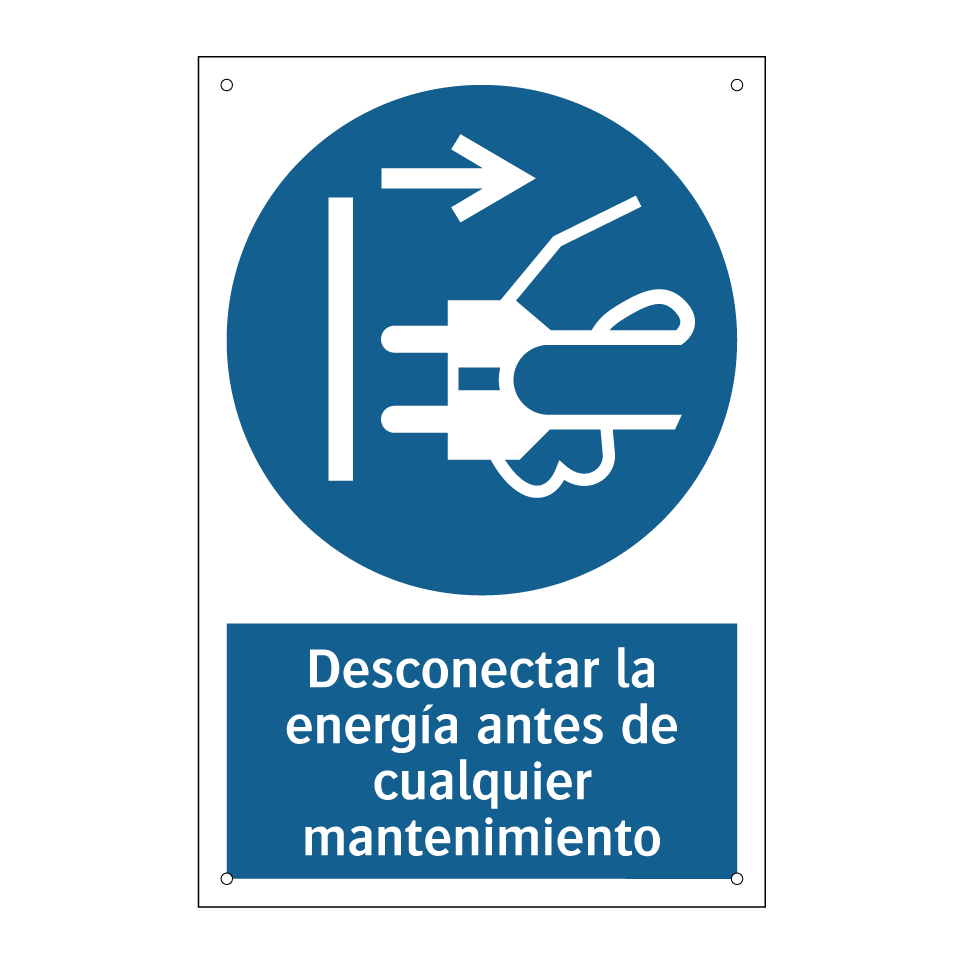 Desconectar la energía antes de cualquier mantenimiento