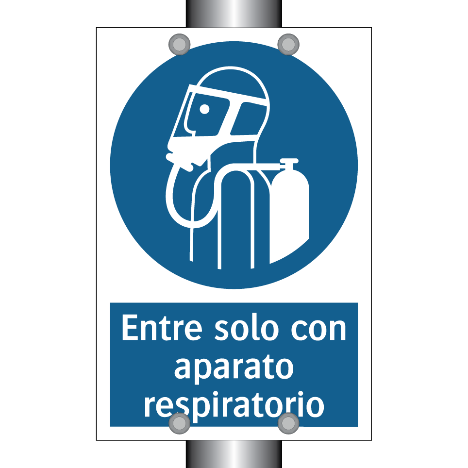 Entre solo con aparato respiratorio