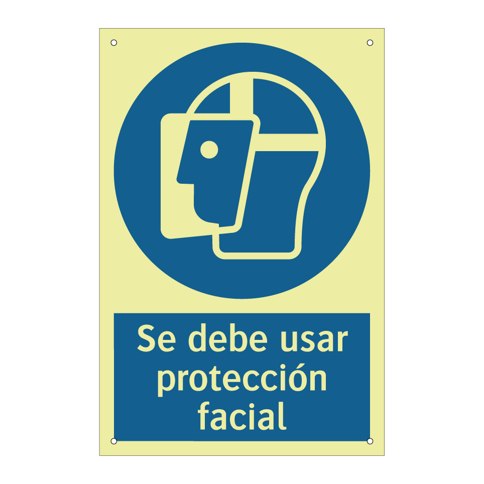 Se debe usar protección facial