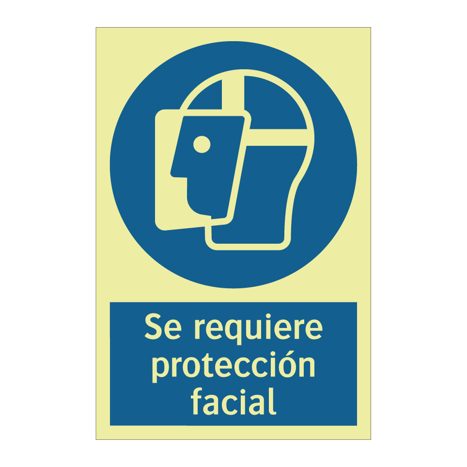 Se requiere protección facial