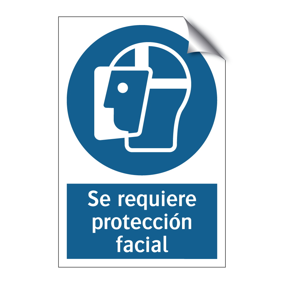 Se requiere protección facial