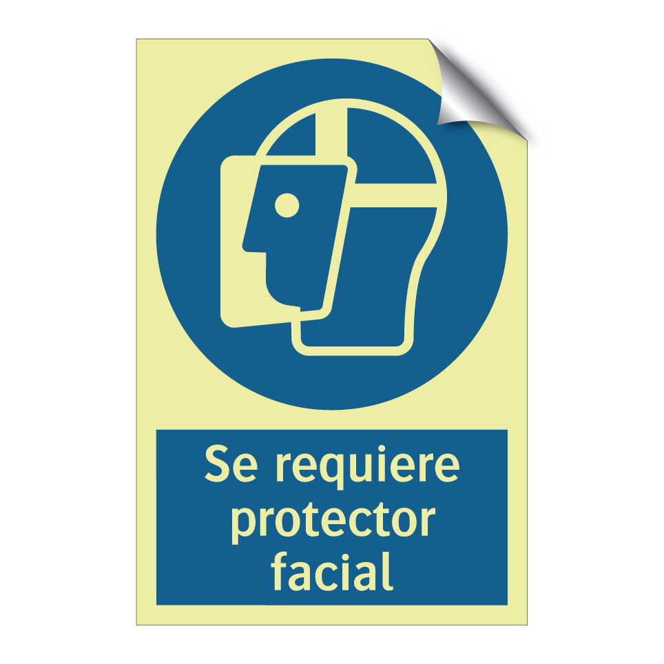 Se requiere protector facial