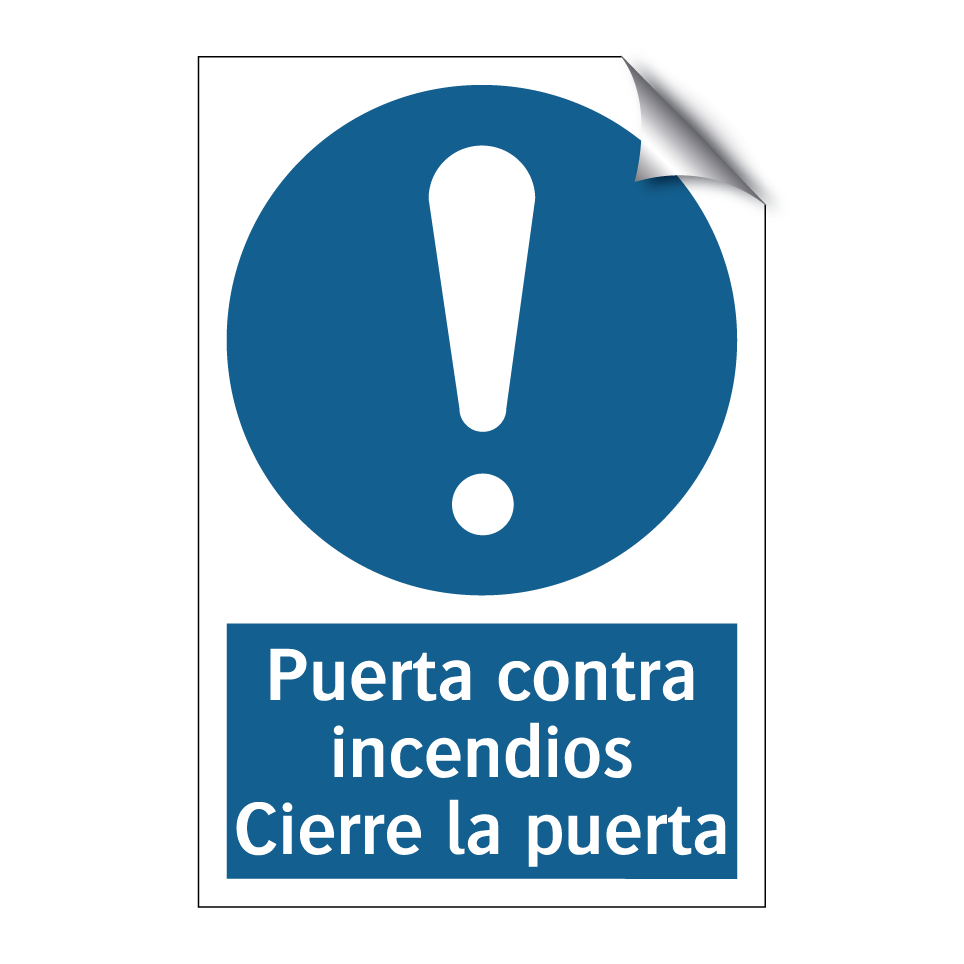 Puerta contra incendios Cierre la puerta