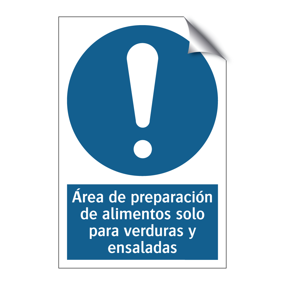 Área de preparación de alimentos solo para verduras y ensaladas