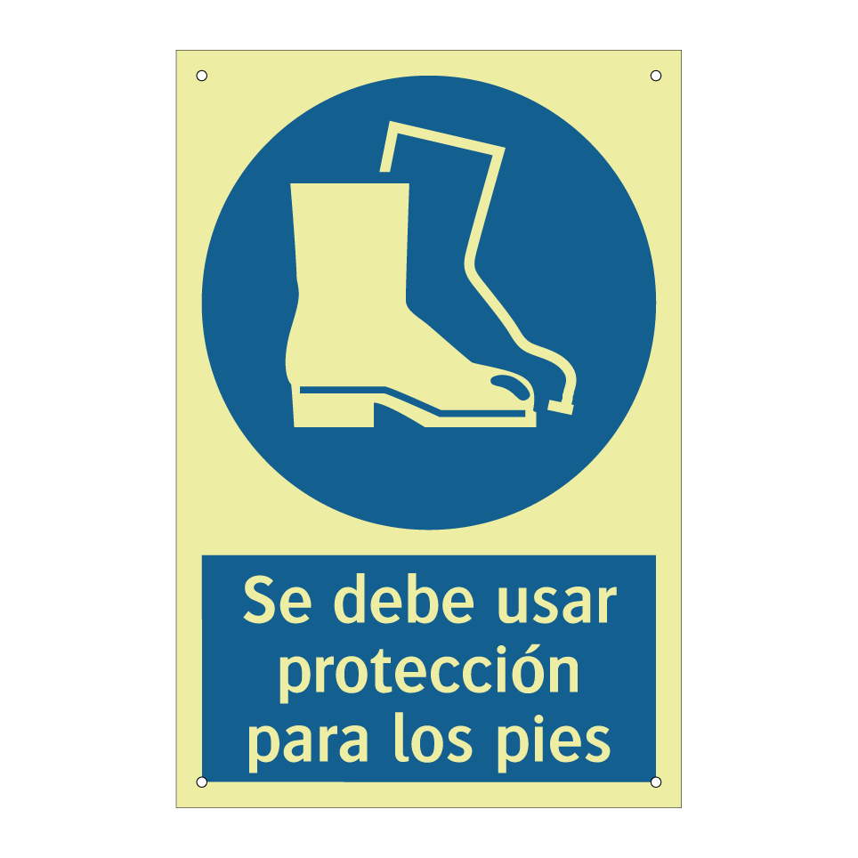 Se debe usar protección para los pies