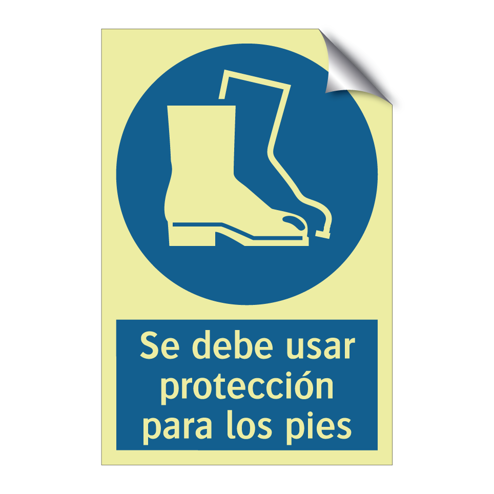 Se debe usar protección para los pies