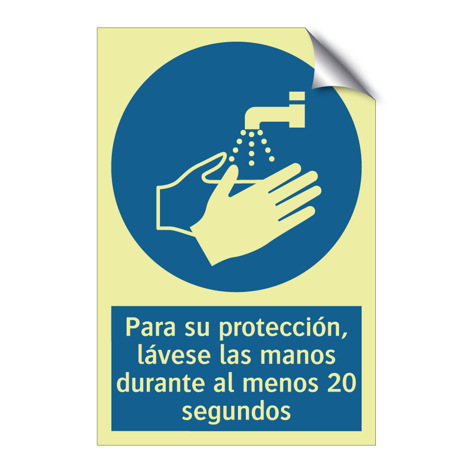 Para su protección, lávese las manos durante al menos 20 segundos