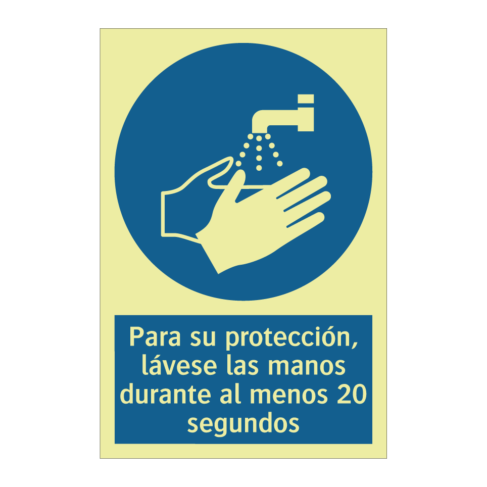Para su protección, lávese las manos durante al menos 20 segundos