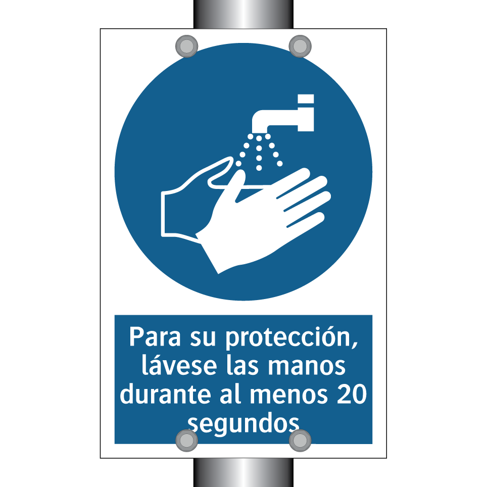 Para su protección, lávese las manos durante al menos 20 segundos