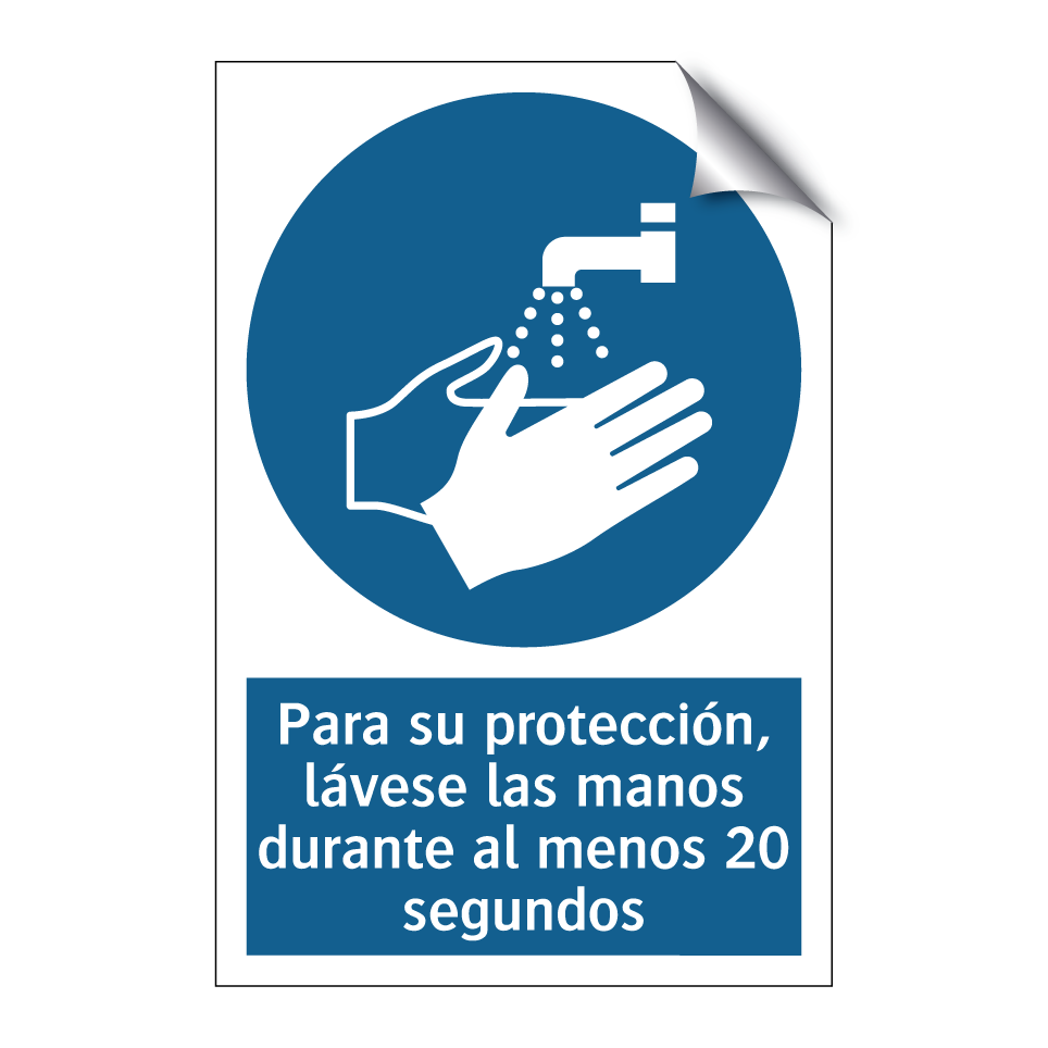 Para su protección, lávese las manos durante al menos 20 segundos