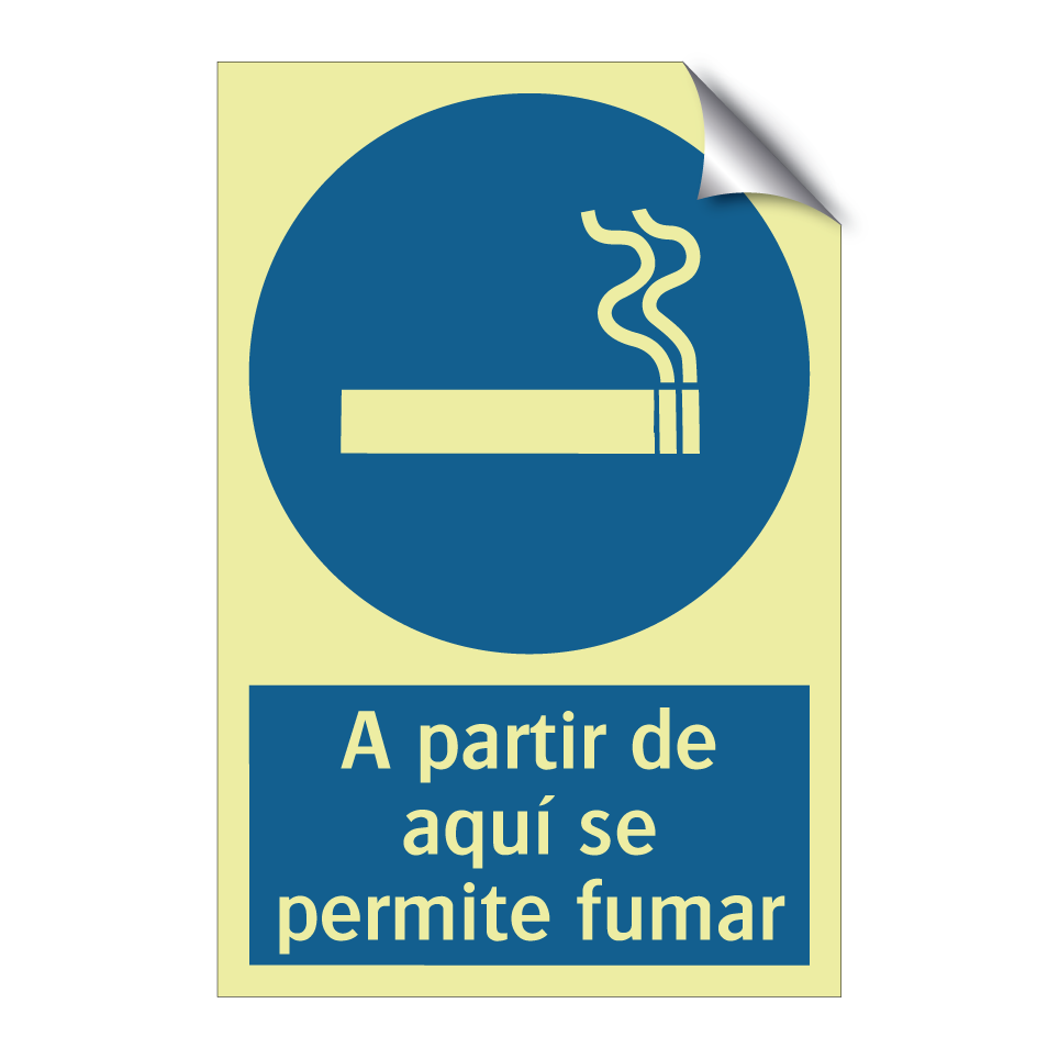 A partir de aquí se permite fumar