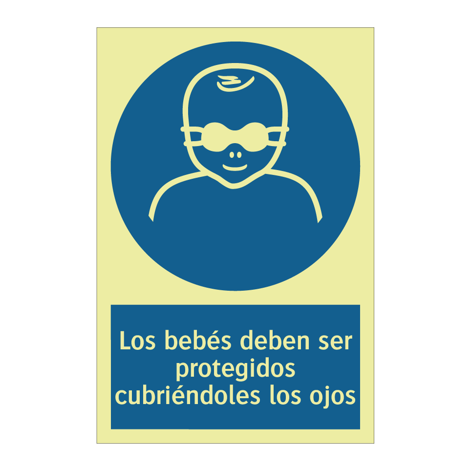Los bebés deben ser protegidos cubriéndoles los ojos