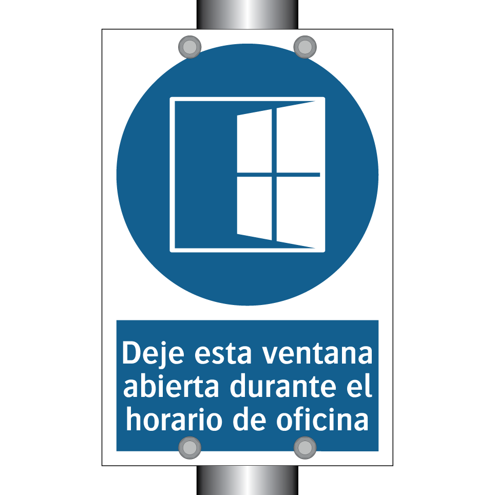 Deje esta ventana abierta durante el horario de oficina