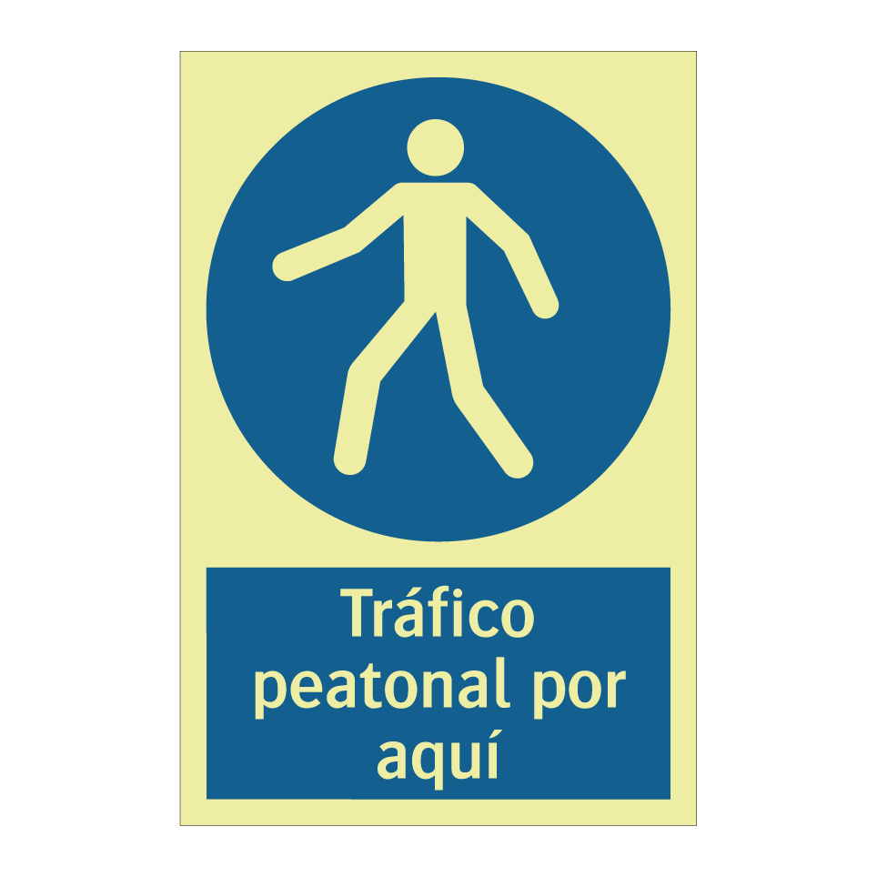 Tráfico peatonal por aquí