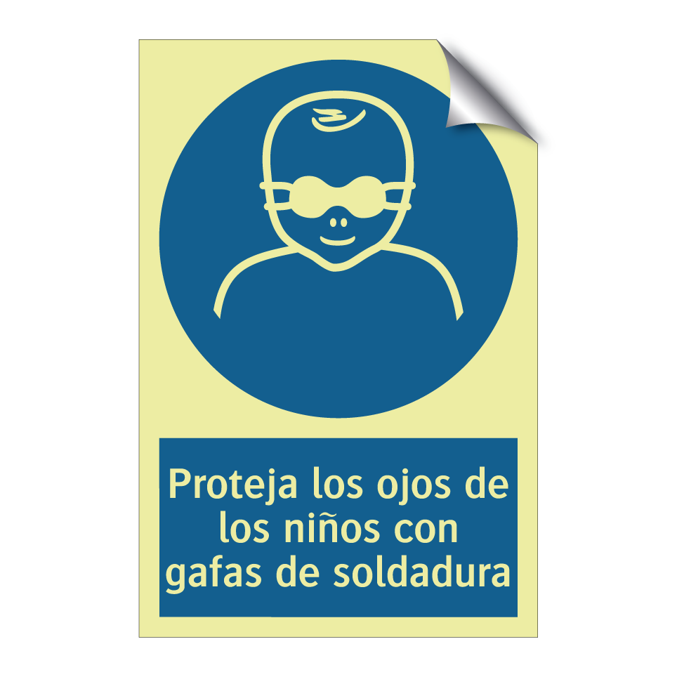 Proteja los ojos de los niños con gafas de soldadura