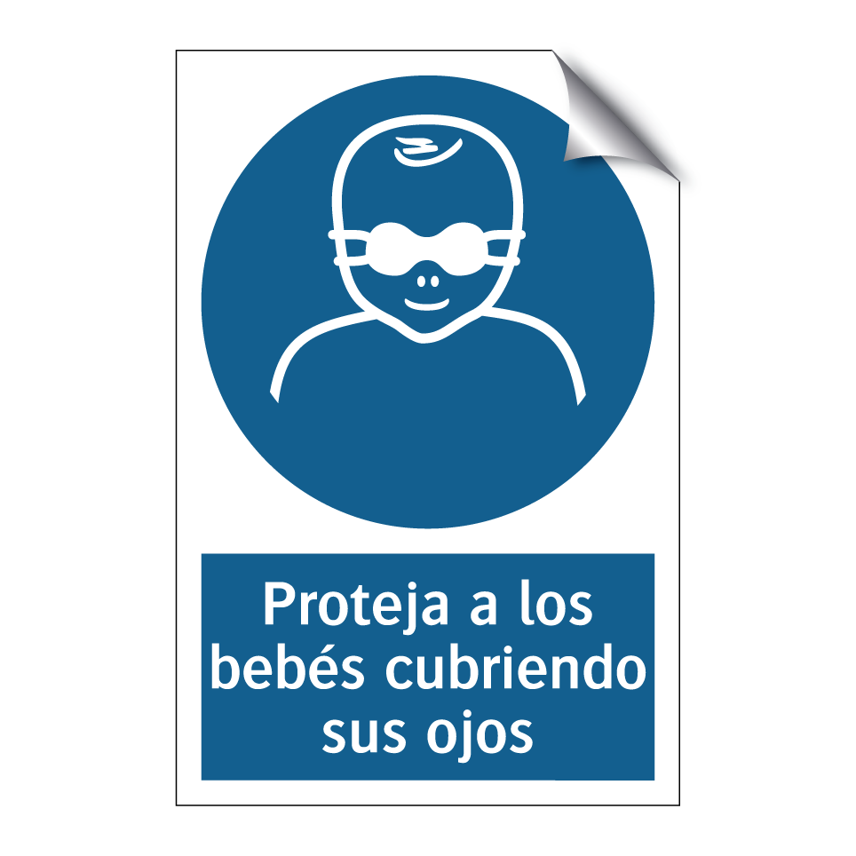 Proteja a los bebés cubriendo sus ojos