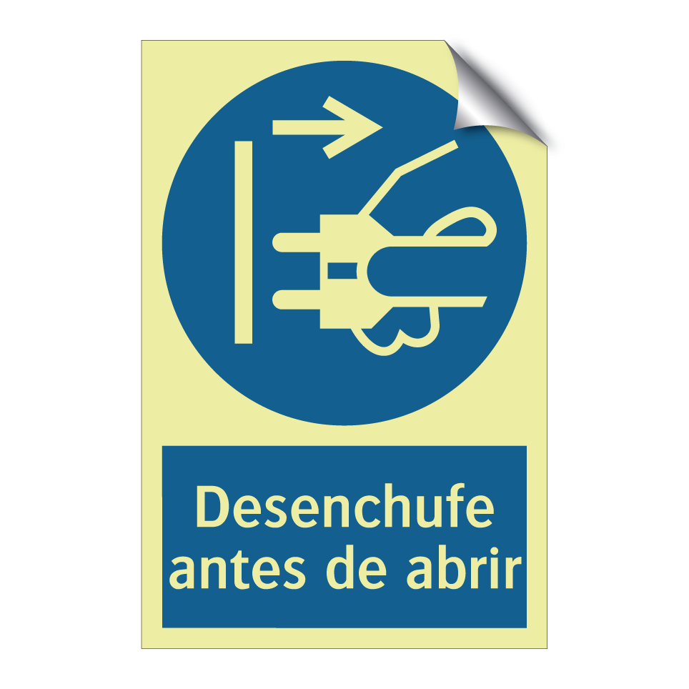 Desenchufe antes de abrir