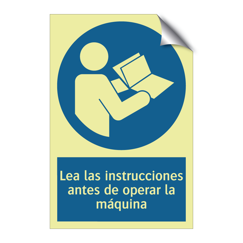 Lea las instrucciones antes de operar la máquina